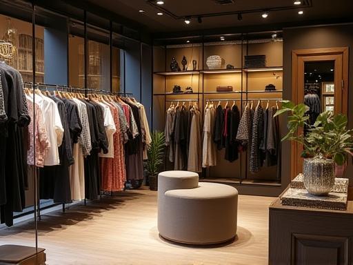 Stylish boutique interior at Urban Threads Outfitters